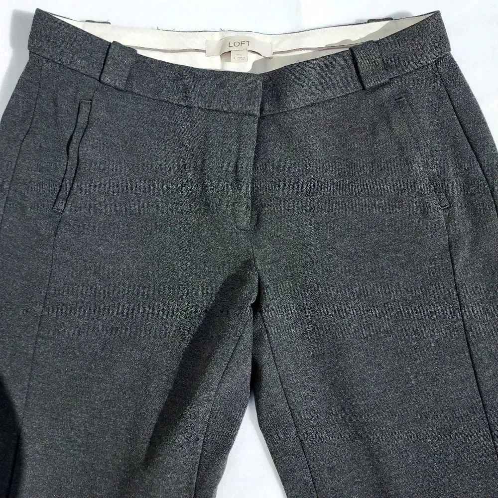 Anne Taylor Loft Marisa Size 4 Stretchable Fabric Business Dress Pants Grey - Picture 8 of 12